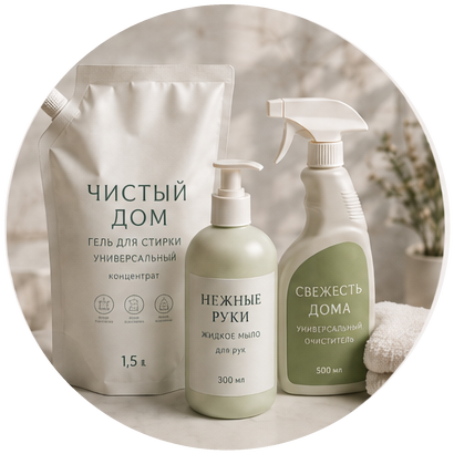 Бытовые товары — пример оформления продукции